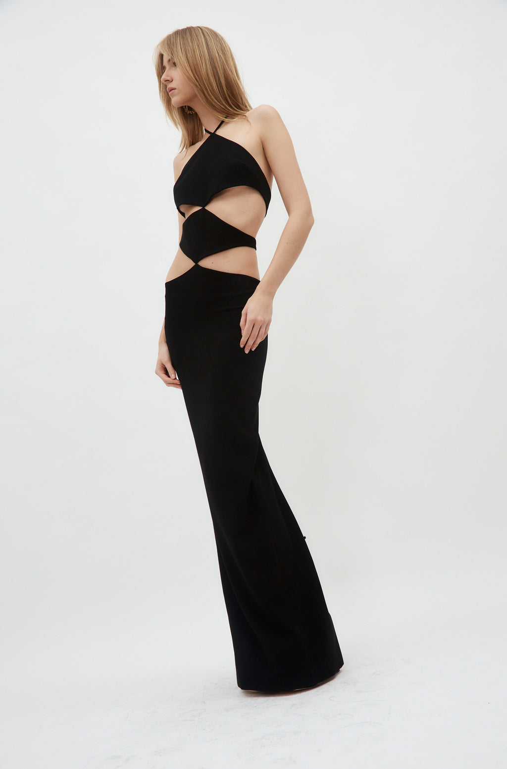 Halterneck Black Diamond Cut Out Dress - Désordre Boutique