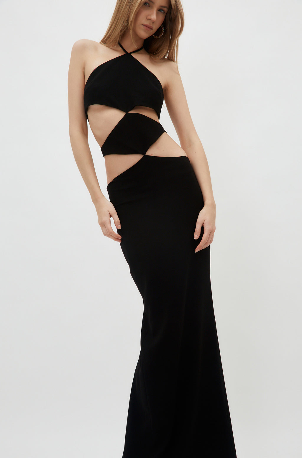 Halterneck Black Diamond Cut Out Dress - Désordre Boutique