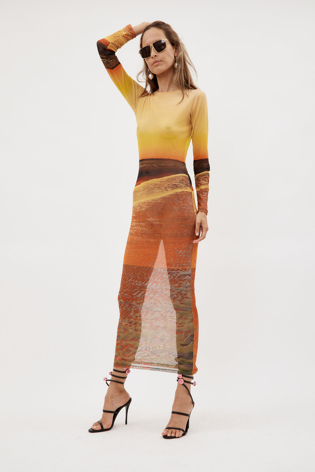 High Tide Painted Orange Sunset Dress - Désordre Boutique