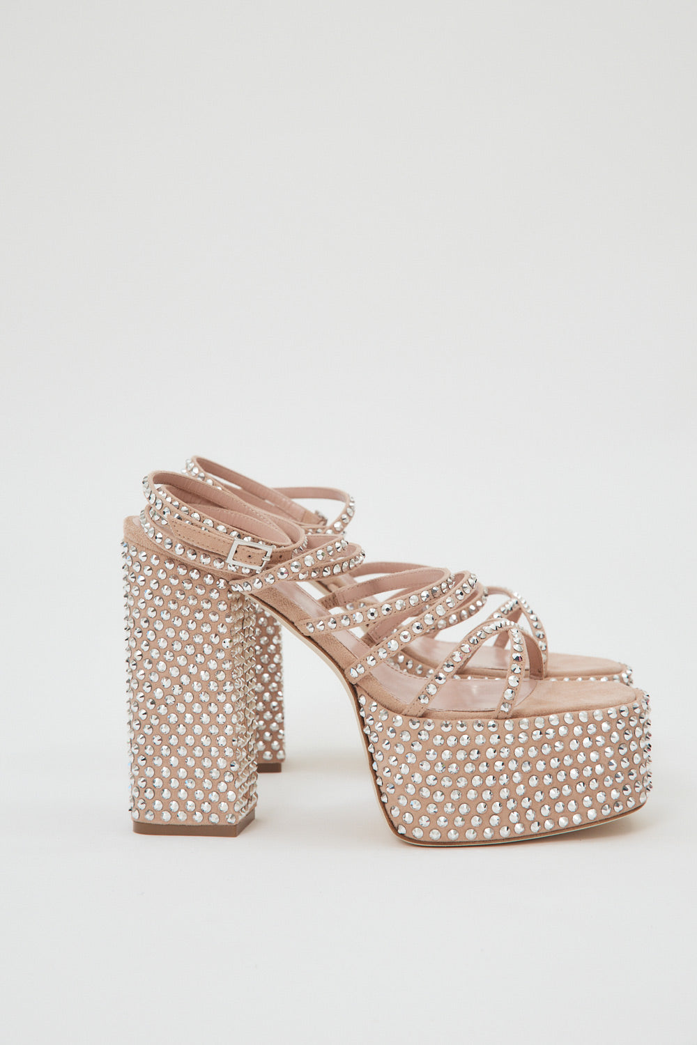 Holly Evita Rose Rock Diamond Platform Sandal - Désordre Boutique