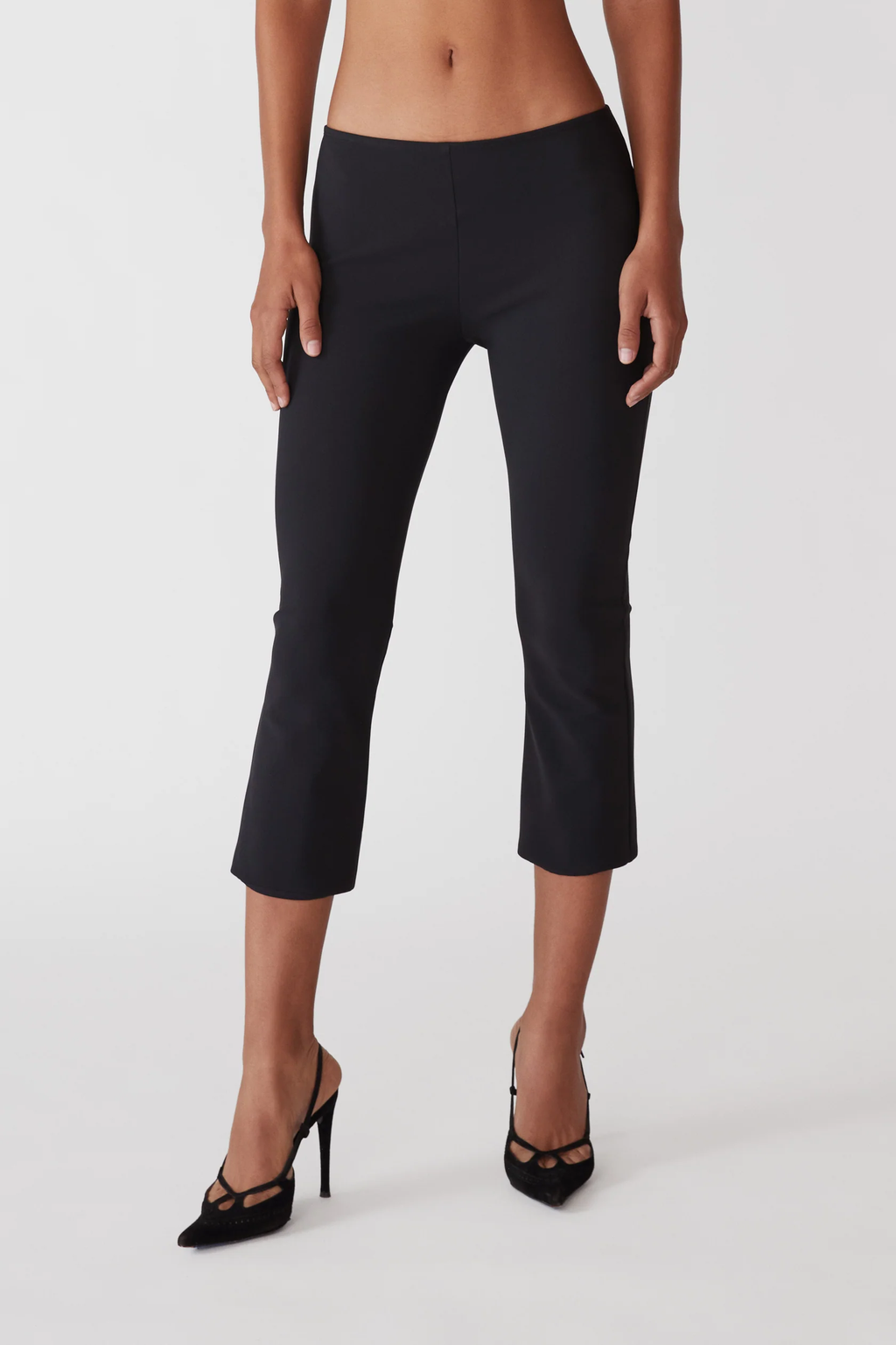 Capri Black Knit Pant