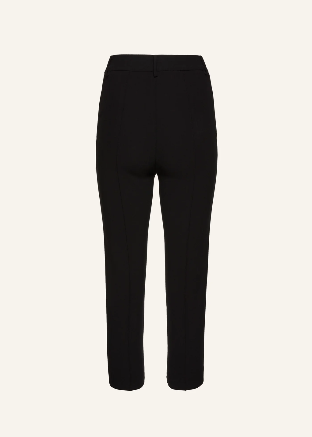 Cropped Wool Black Trousers
