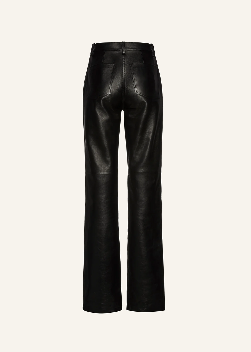 Flared Leather Black Pants