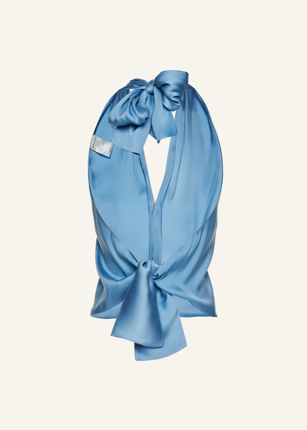 Silk Halter Blue Top