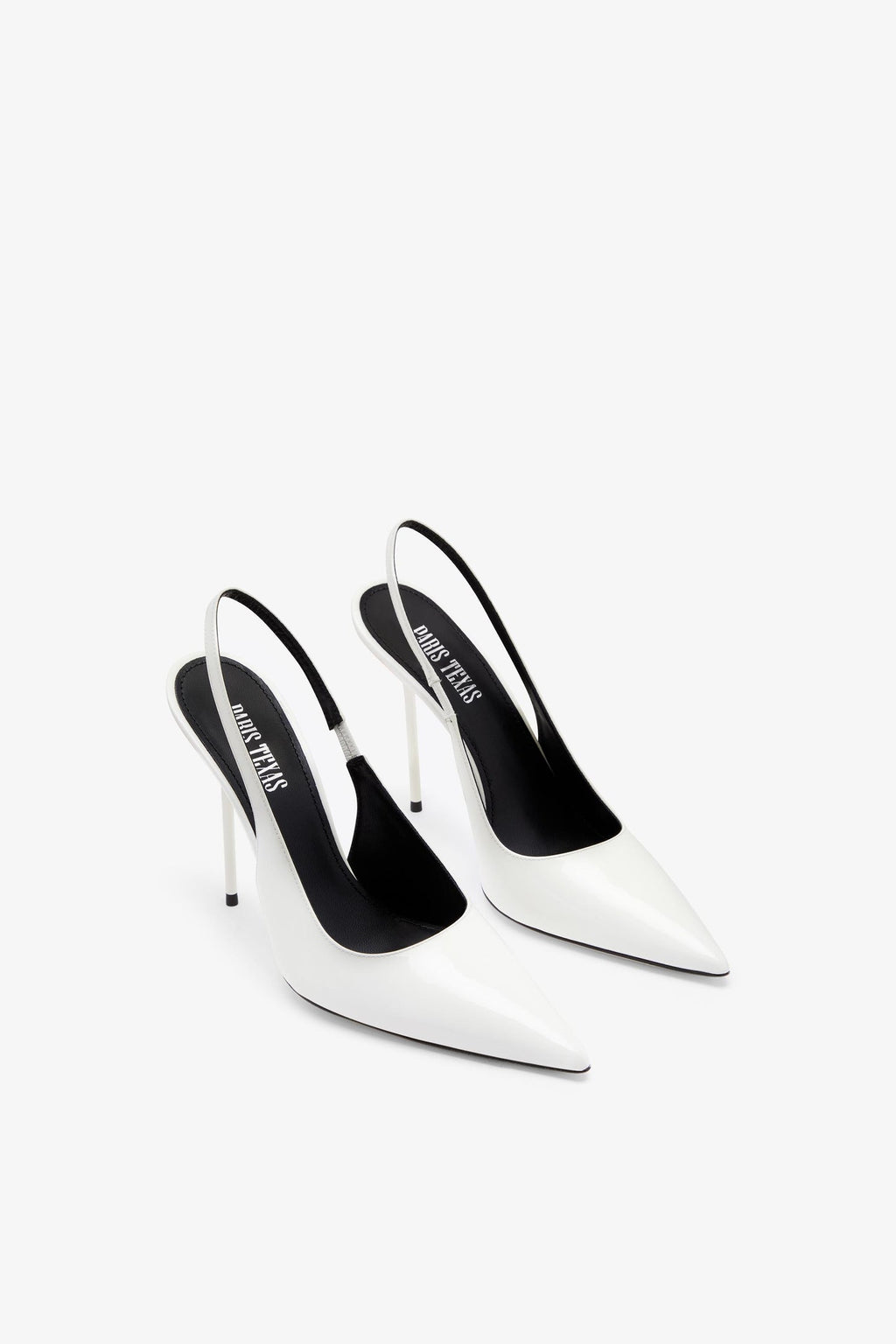 Lidia Patent White Slingback