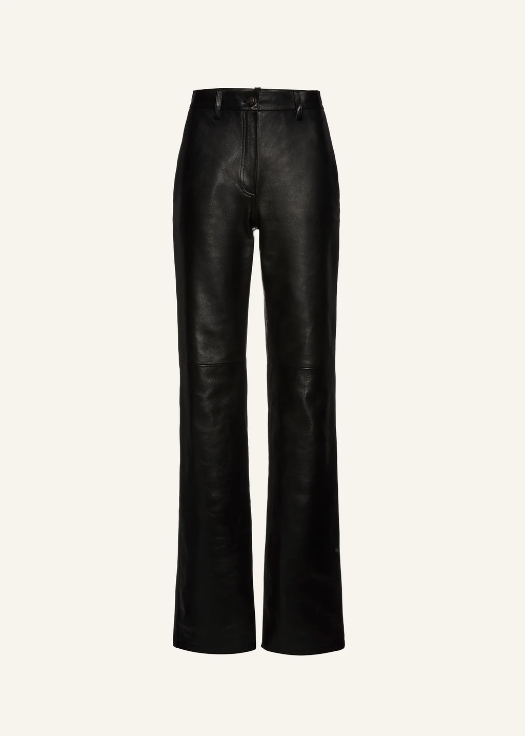 Flared Leather Black Pants