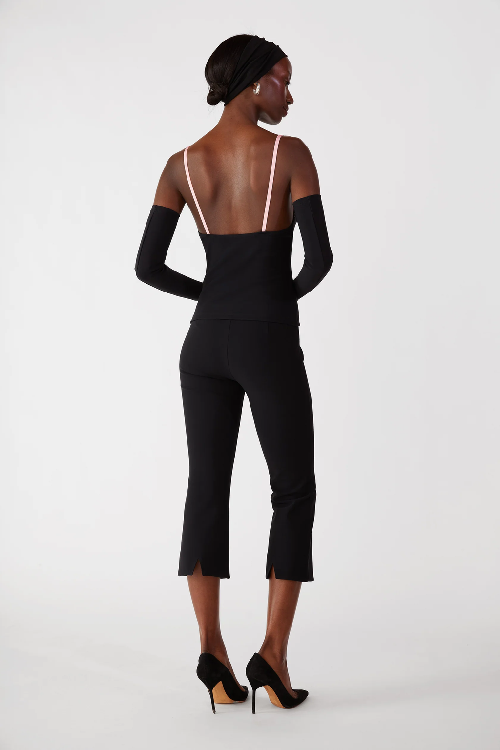 Capri Black Knit Pant