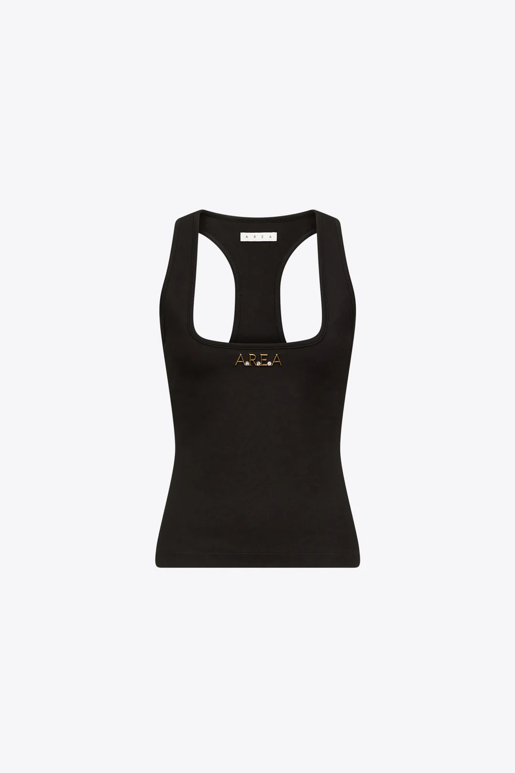 AREA Nameplate Racerback Tank Black Top