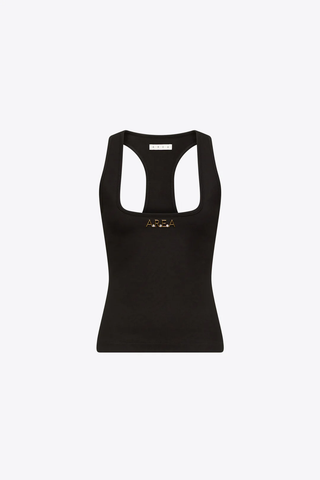 AREA Nameplate Racerback Tank Black Top