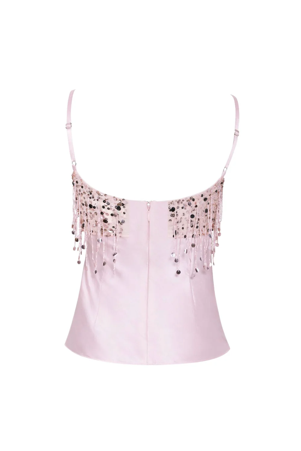 Yasmin Hand Beaded Pink Tank