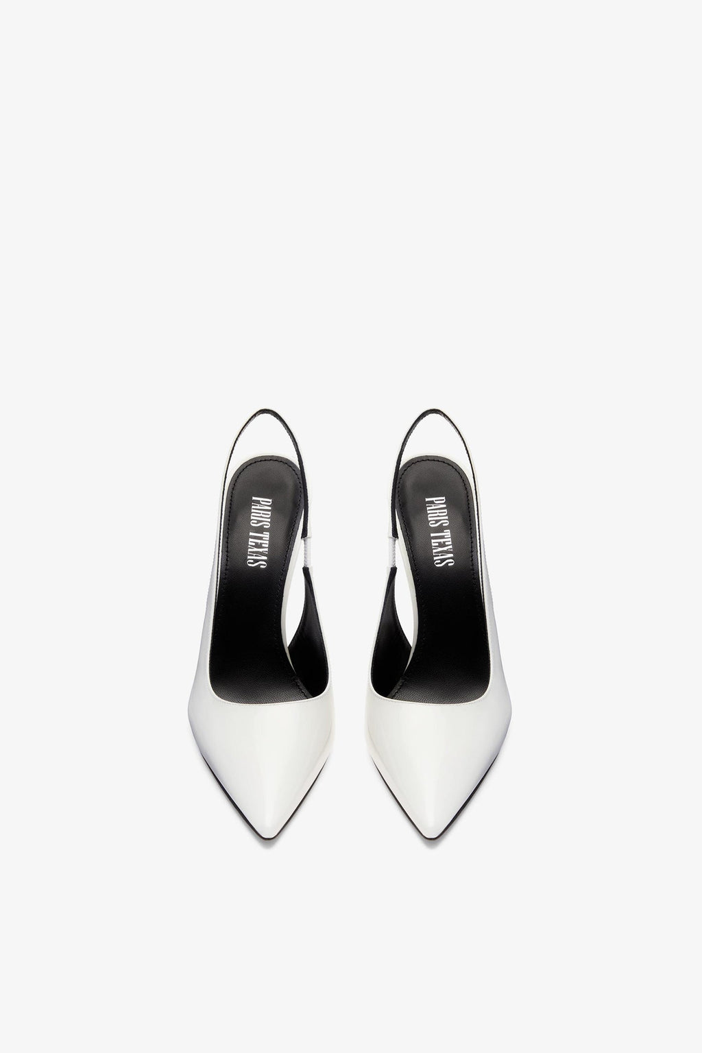 Lidia Patent White Slingback