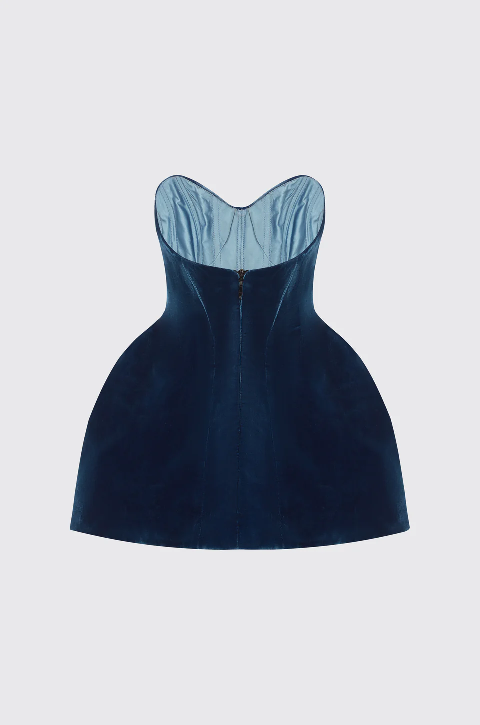 Lou Blue Velvet Mini Dress