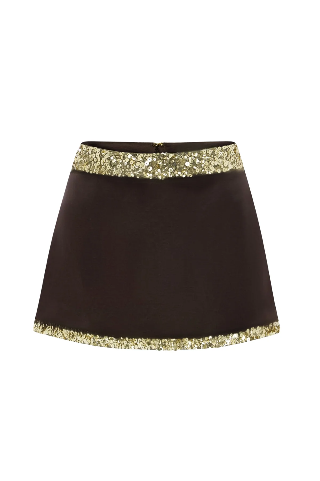 Celine Hand Beaded Cocoa Mini Skirt