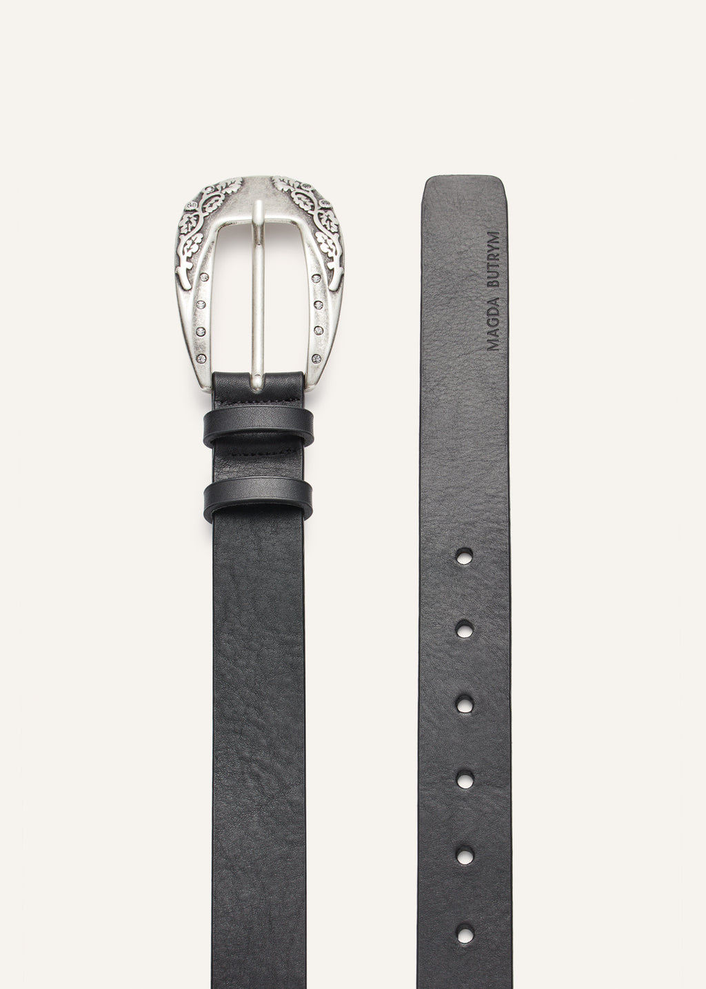 Crystal Buckle Black Belt