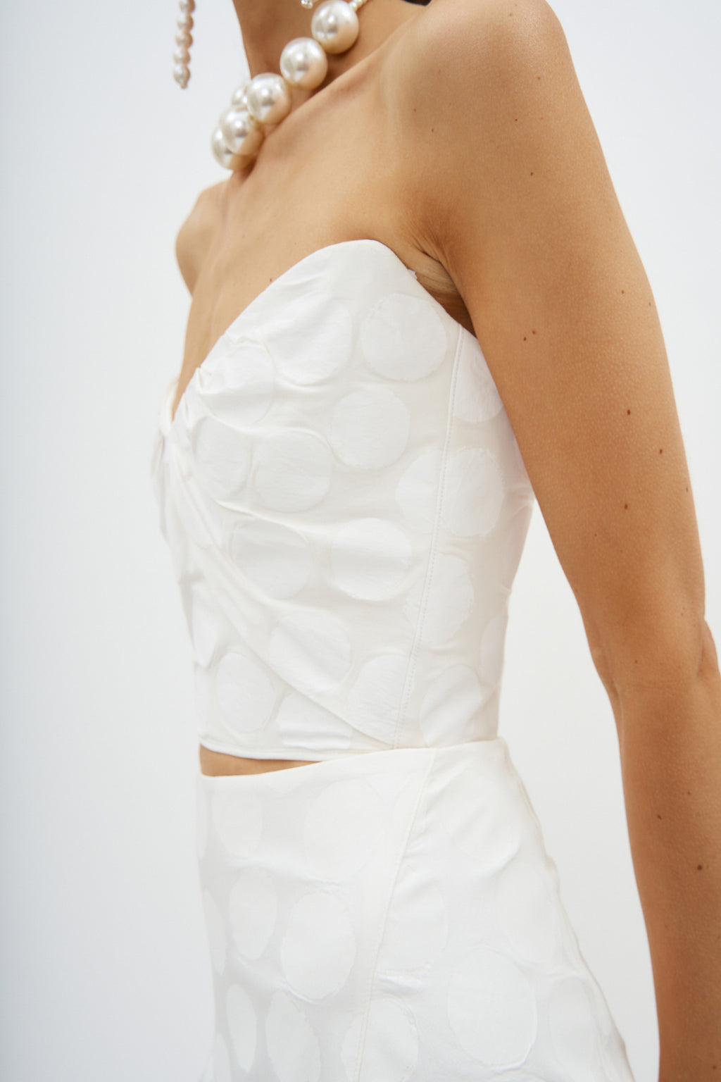 Immortelle White Spot Bustier - Désordre Boutique