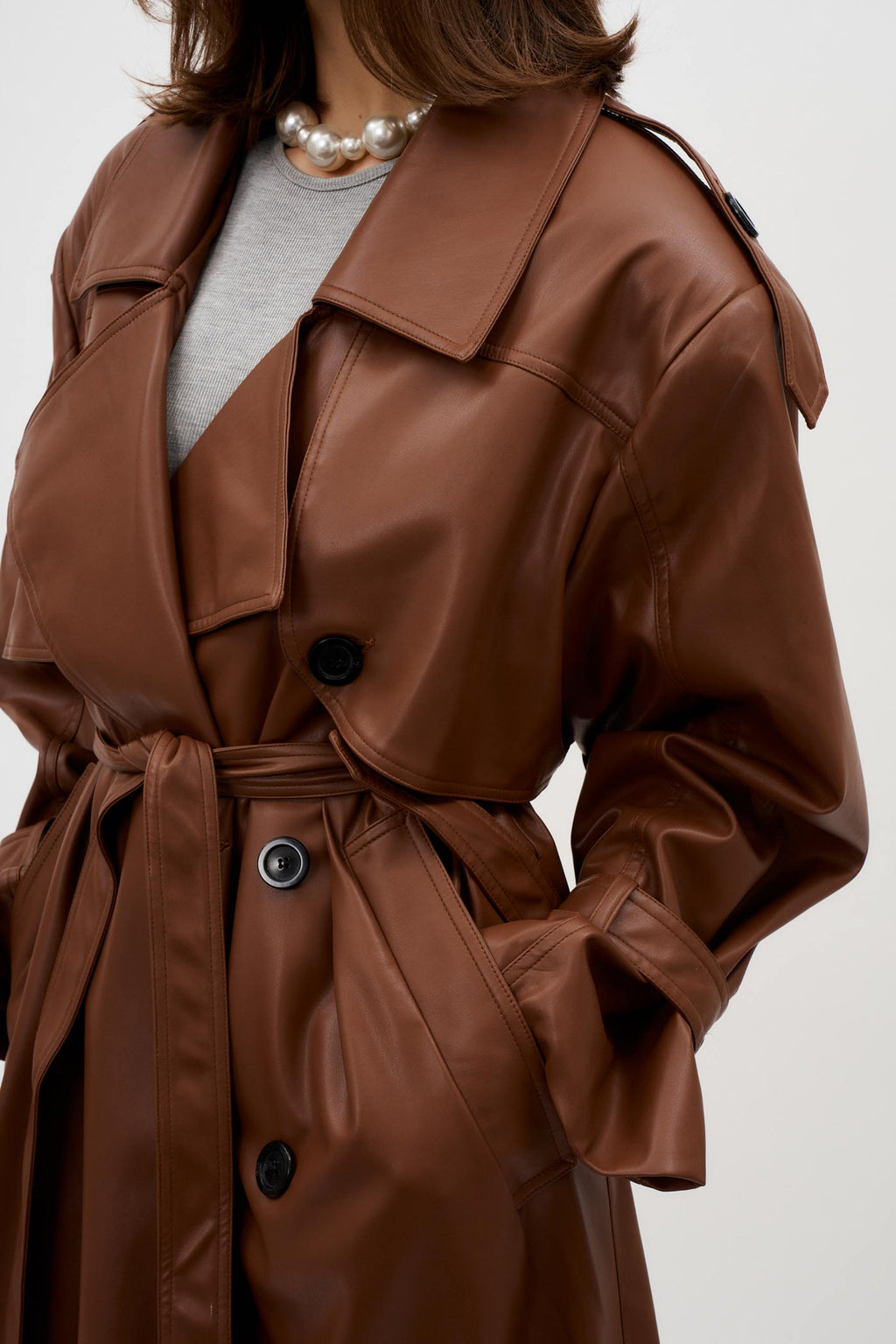 Izk Long Trench Maroon Coat - Désordre Boutique