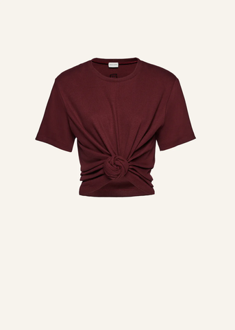 Knotted Burgundy T-Shirt - Désordre Boutique