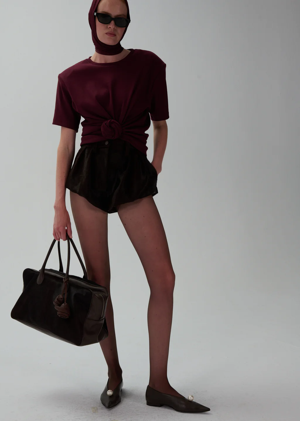 Knotted Burgundy T-Shirt - Désordre Boutique