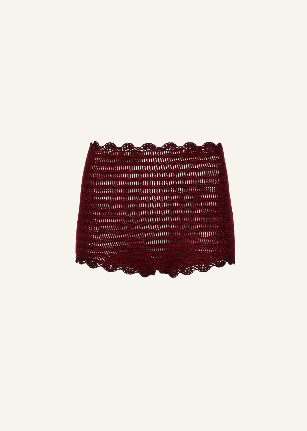 Lace Trim Crochet Bordeaux Shorts - Désordre Boutique