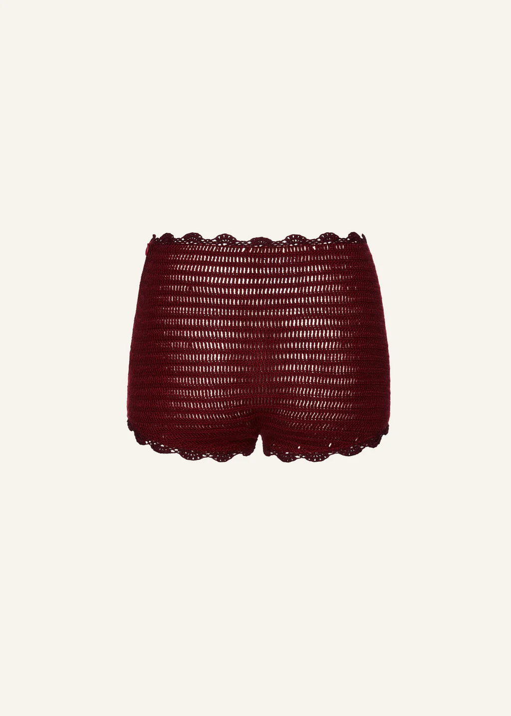 Lace Trim Crochet Bordeaux Shorts - Désordre Boutique