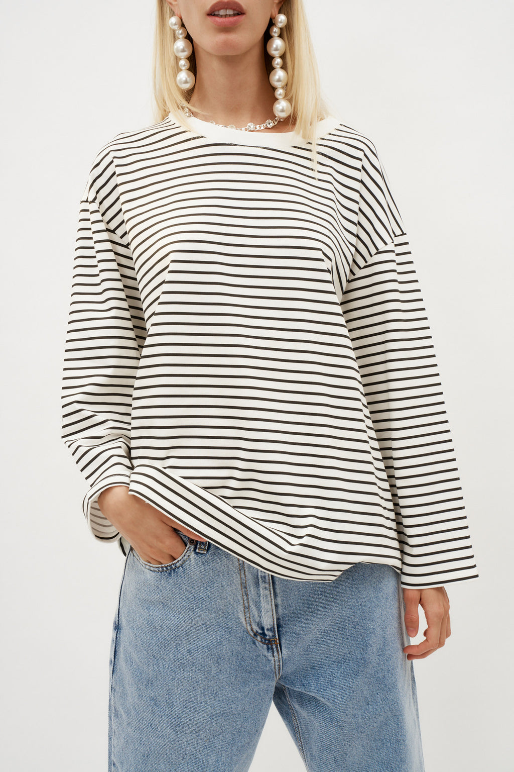 Le Marin Striped Off White Blue T-Shirt - Désordre Boutique