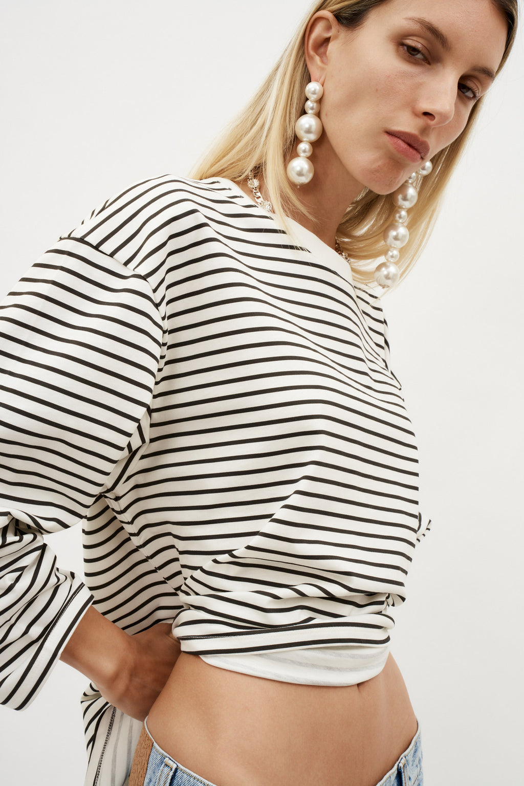 Le Marin Striped Off White Blue T-Shirt - Désordre Boutique