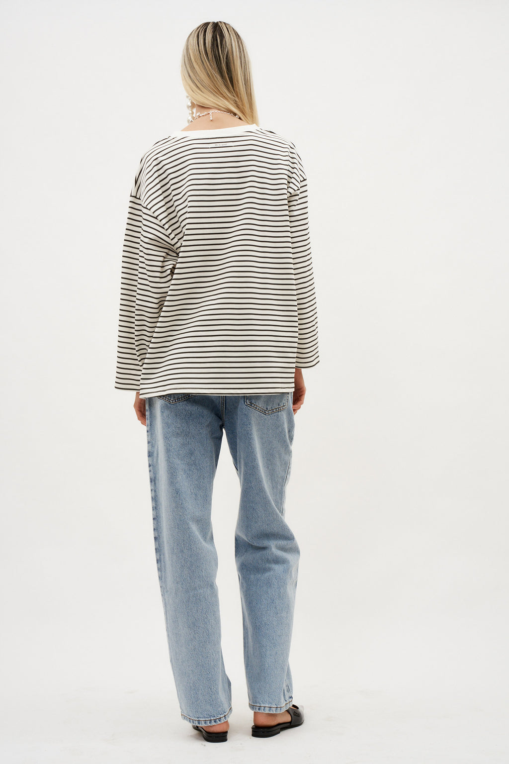 Le Marin Striped Off White Blue T-Shirt - Désordre Boutique