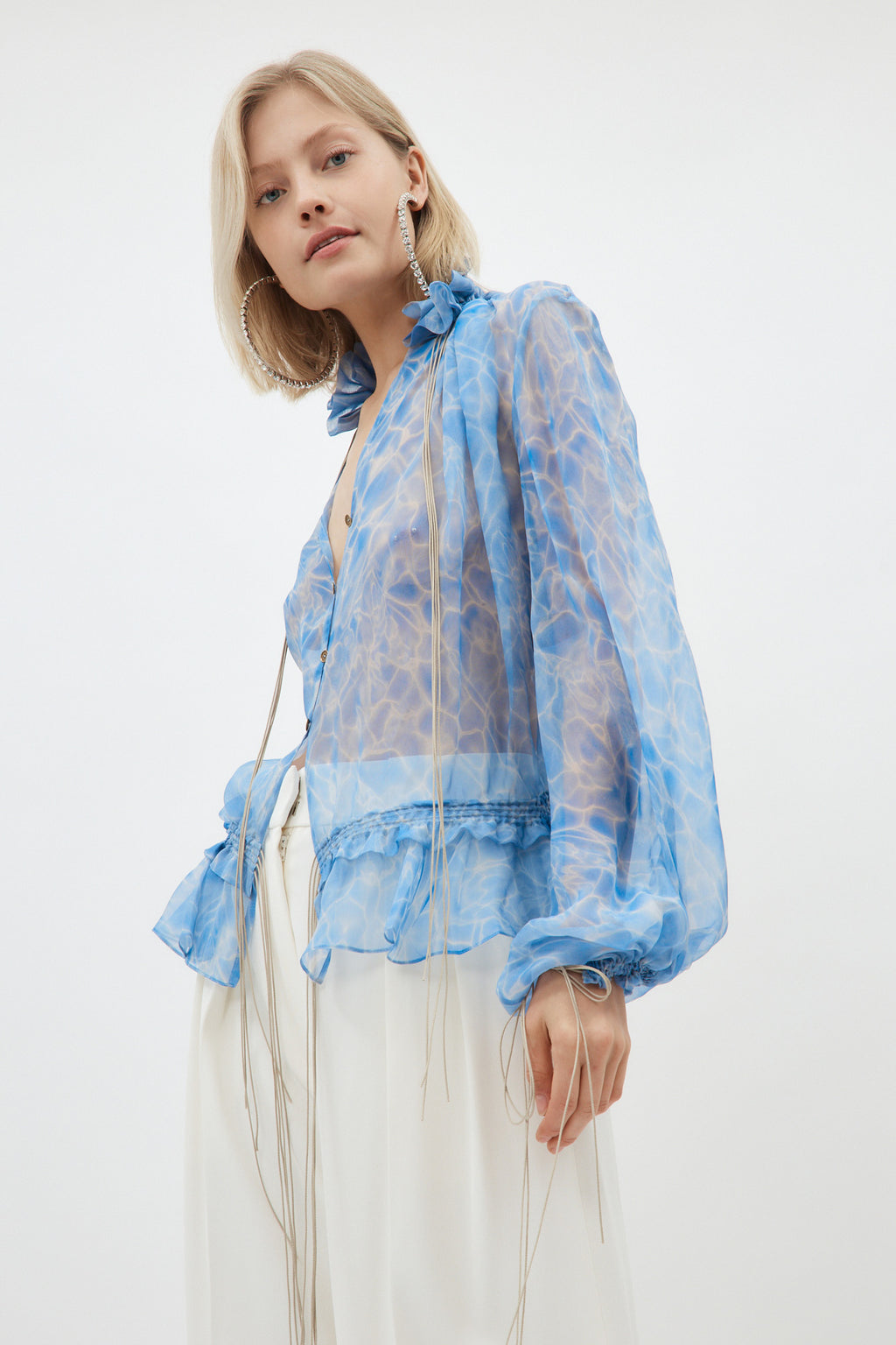 Lena Water Blue Blouse - Désordre Boutique