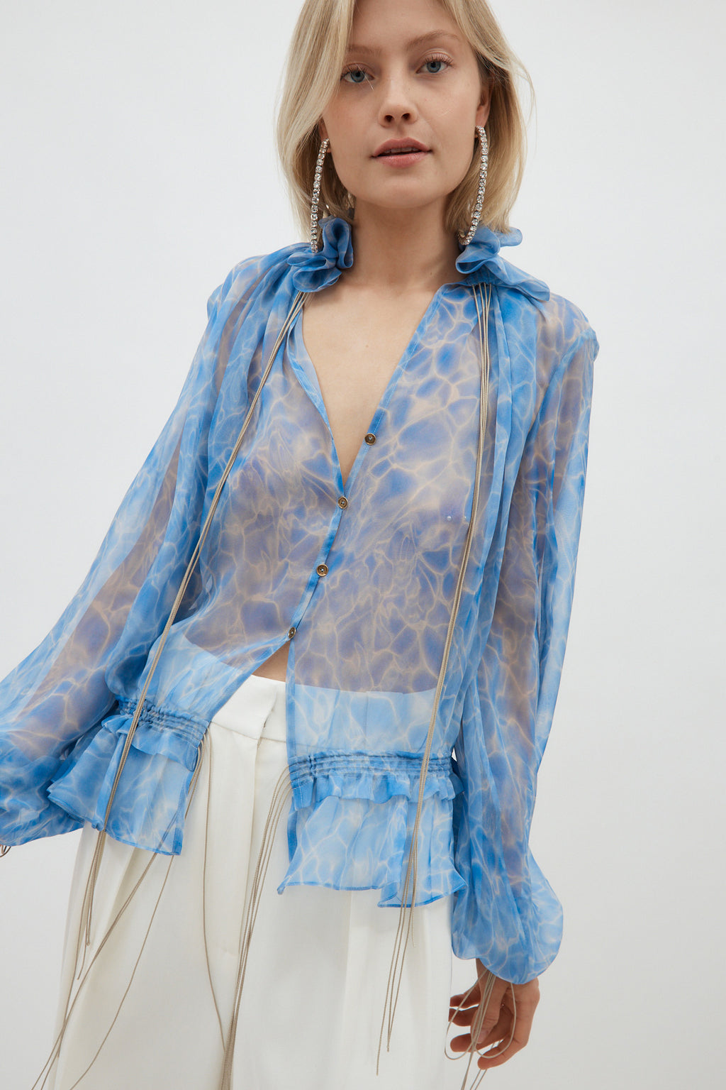 Lena Water Blue Blouse - Désordre Boutique