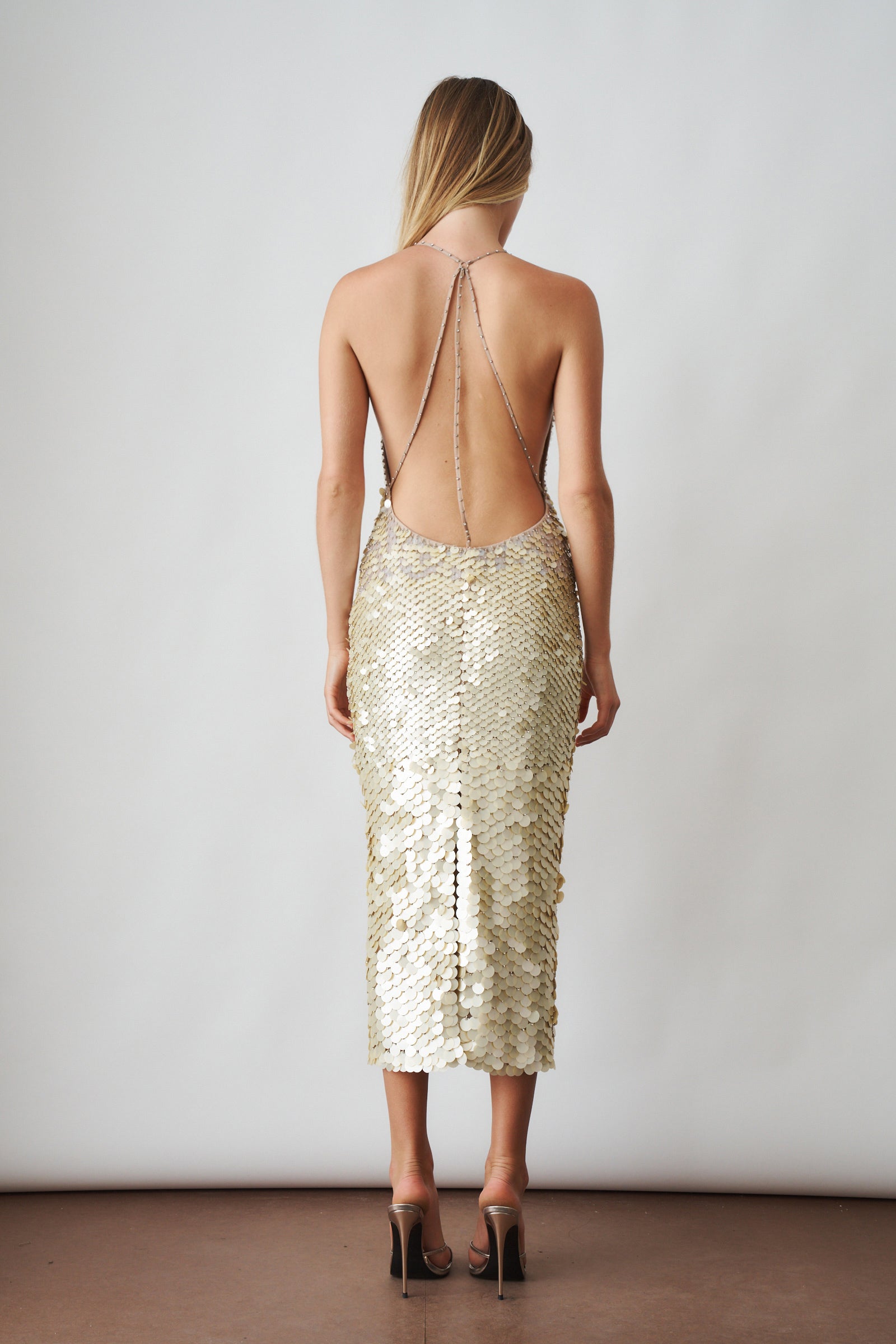 Lea Dress Silver Multi Sequin - DÉSORDRE