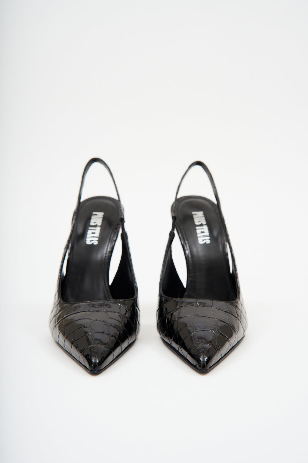 Lidia Croco Black Slingback - Désordre Boutique