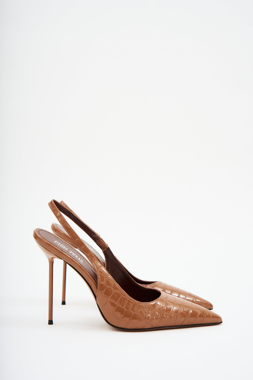 Lidia Croco Cuoio Slingback - Désordre Boutique