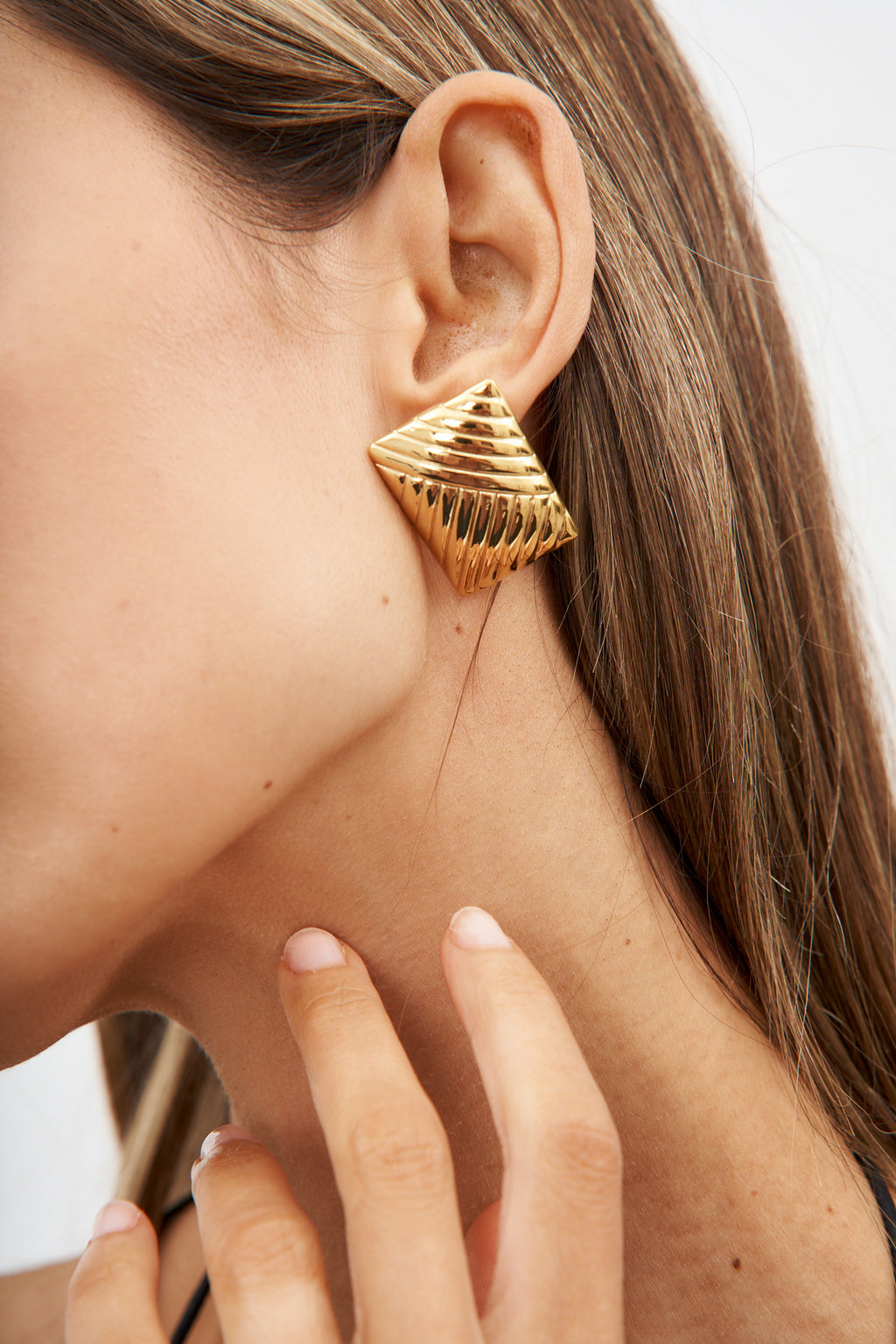 Lined Gold Earrings - Désordre Boutique