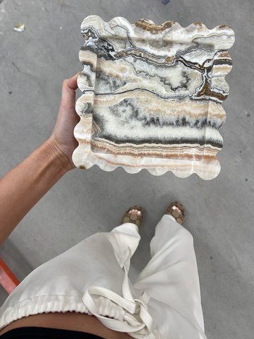 Lipari Zebra Jade Tray - Désordre Boutique