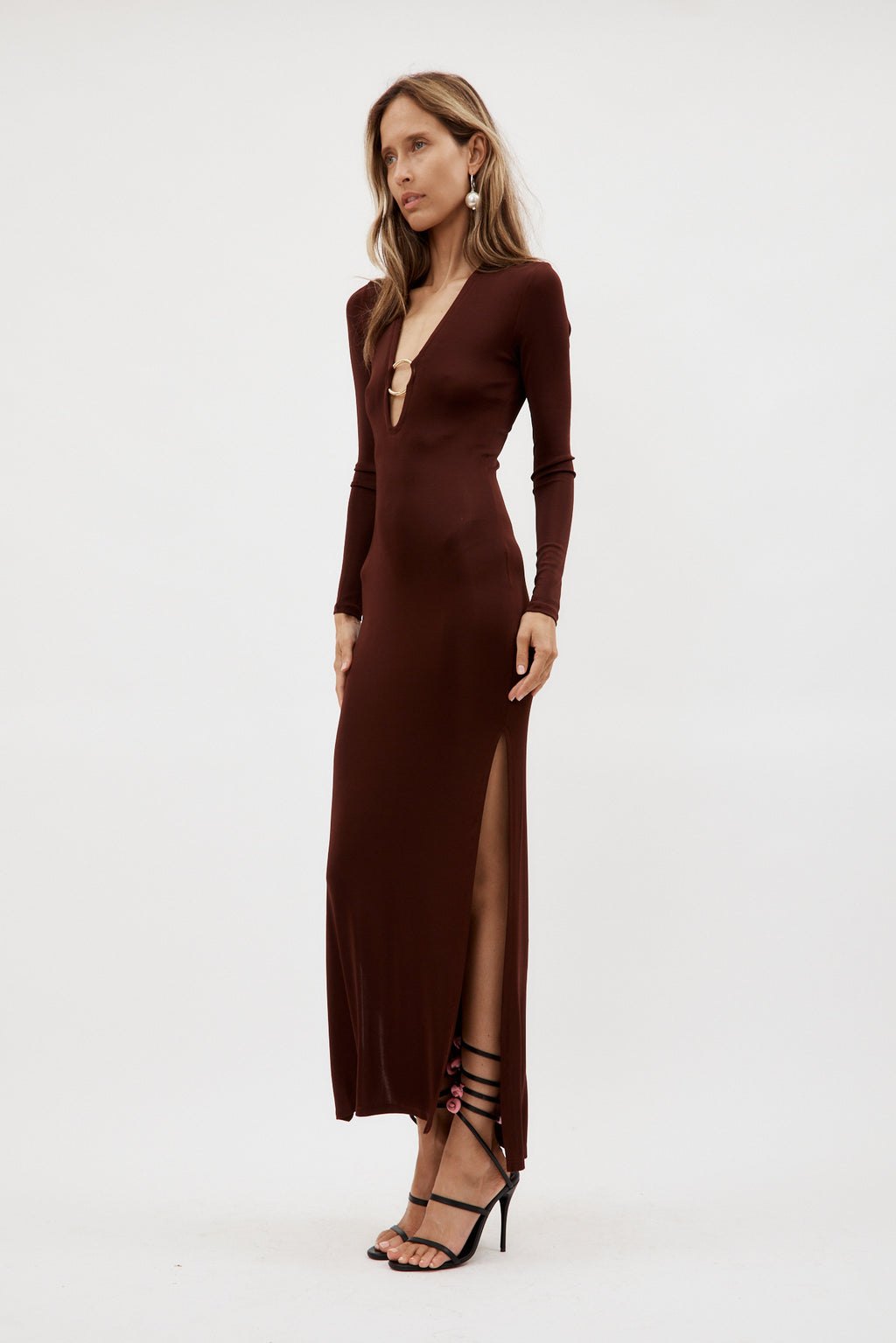 Long Helios Brown Dress - Désordre Boutique