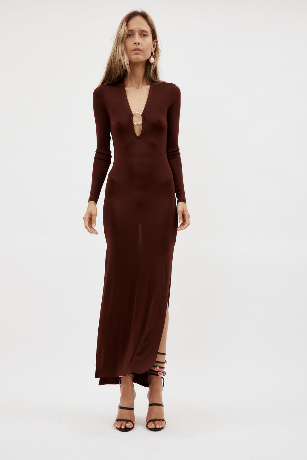 Long Helios Brown Dress - Désordre Boutique