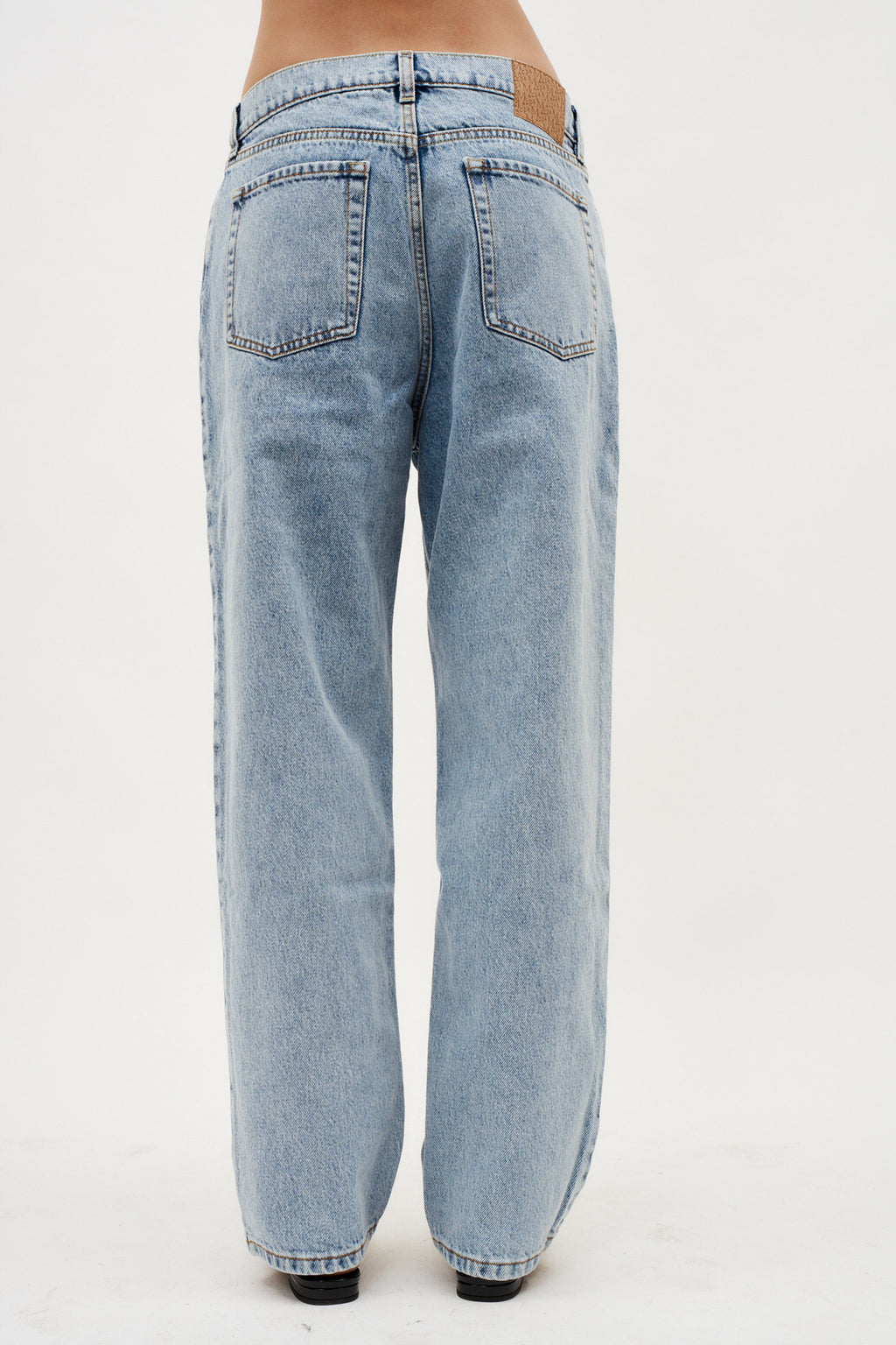 Loose Leg Denim Faded Blue Pants - Désordre Boutique