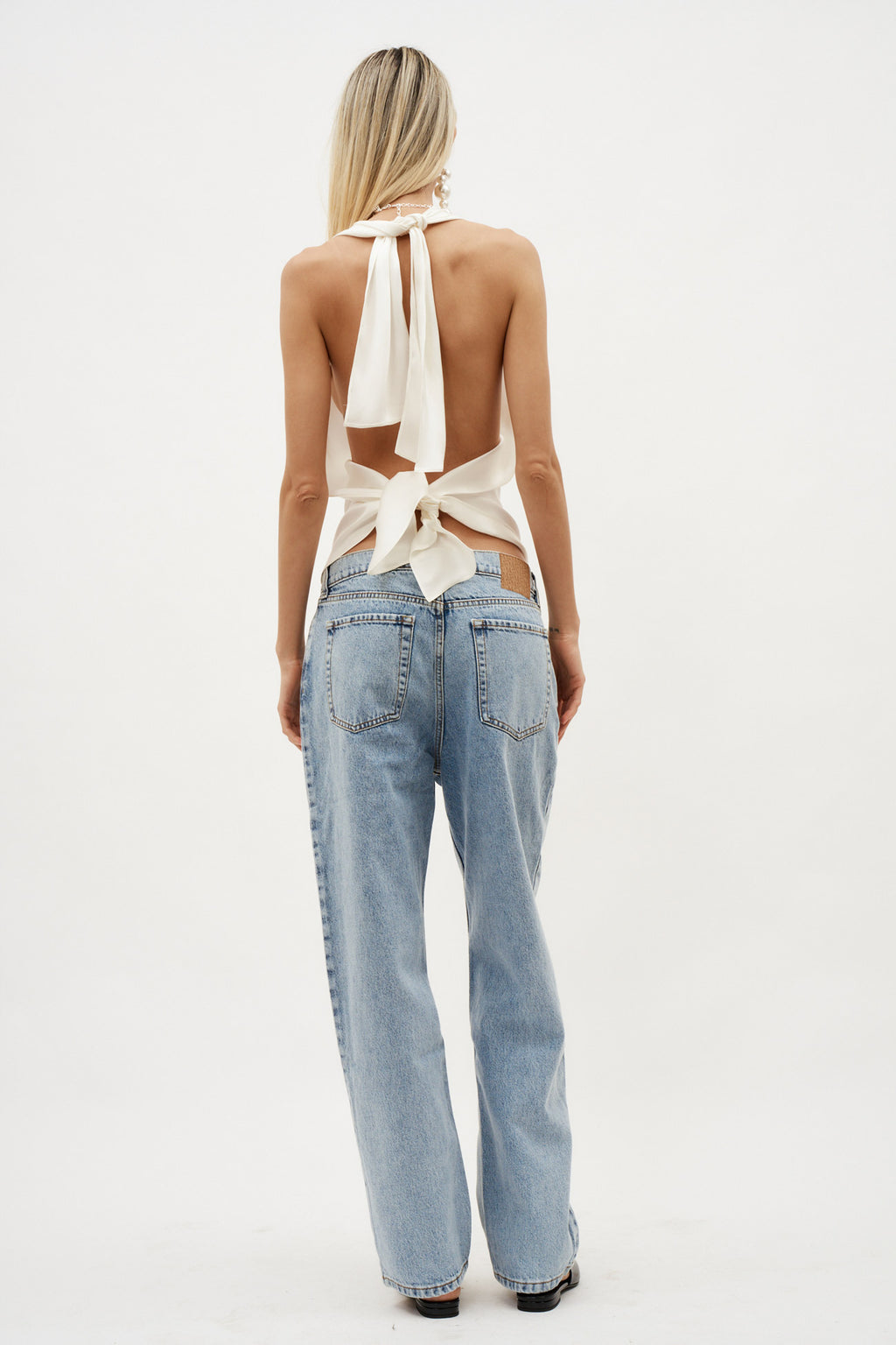 Loose Leg Denim Faded Blue Pants - Désordre Boutique