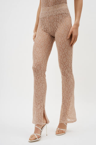 Low Rise Beige Lace Legging - Désordre Boutique