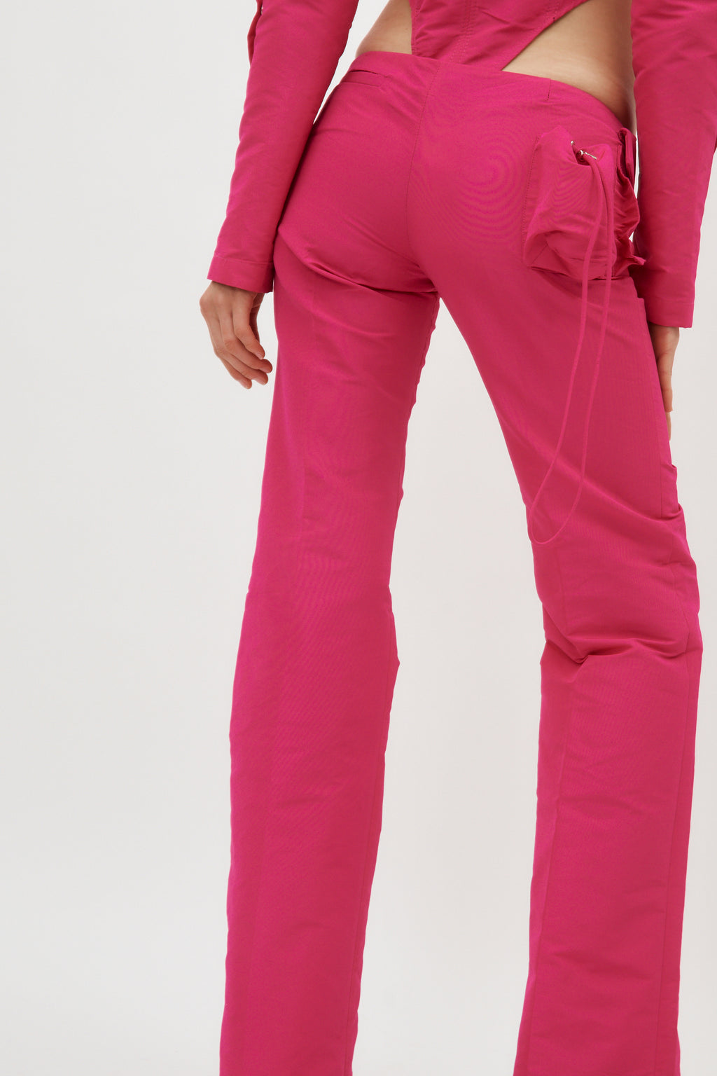 Low Rise Fuchsia Utility Skinny Trouser - Désordre Boutique