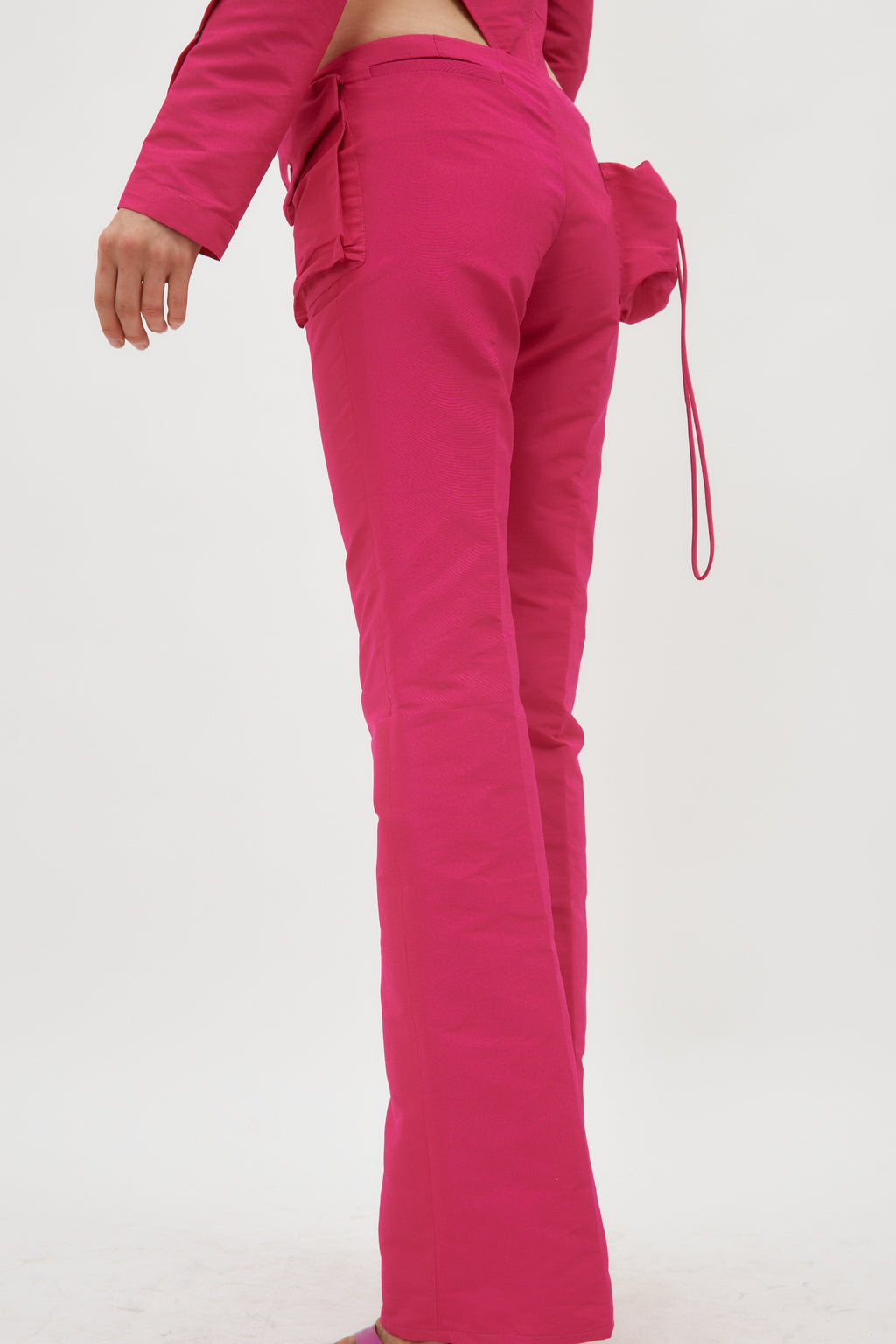 Low Rise Fuchsia Utility Skinny Trouser - Désordre Boutique