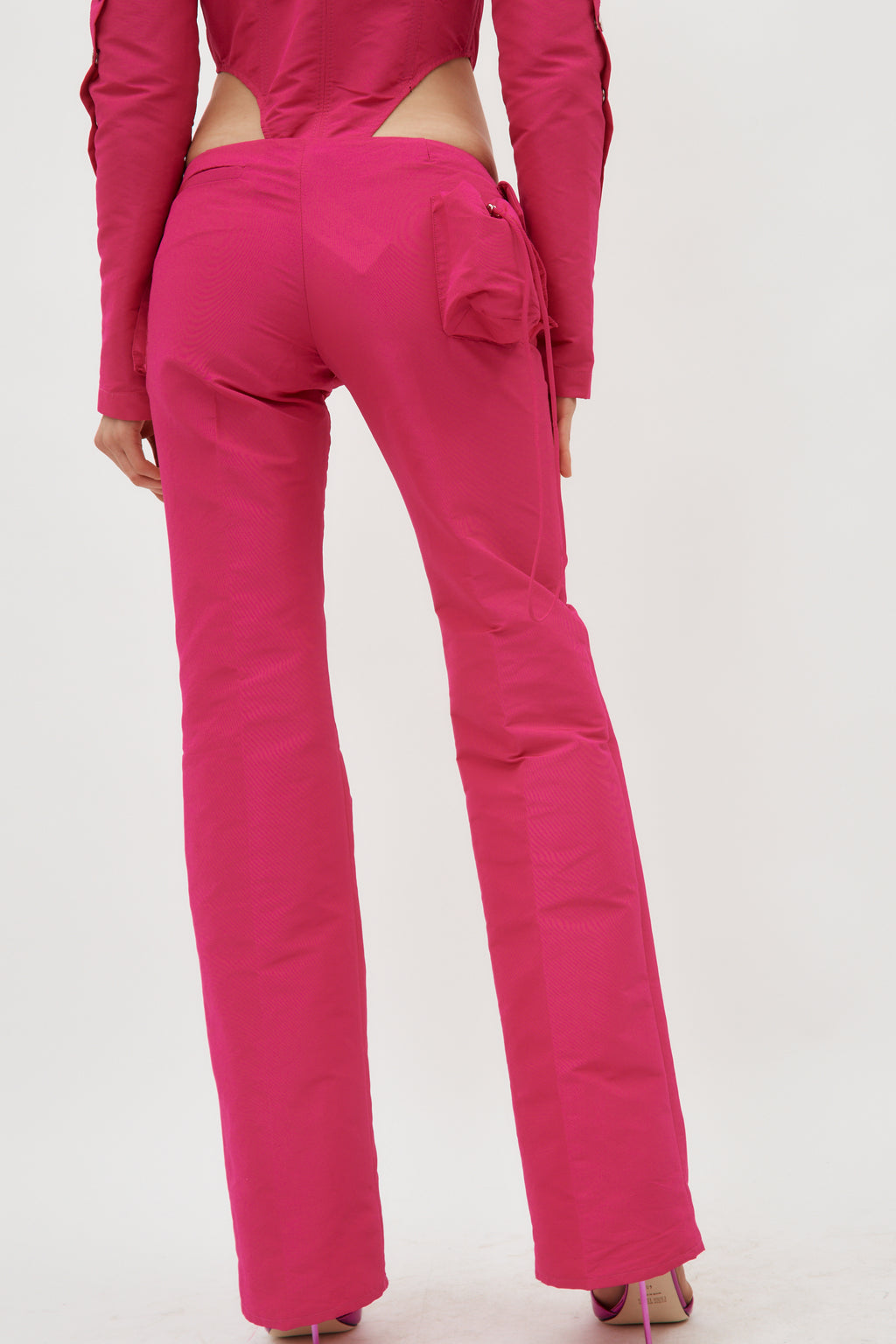 Low Rise Fuchsia Utility Skinny Trouser - Désordre Boutique