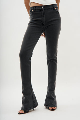 Low Rise Grey Denim Pants - Désordre Boutique