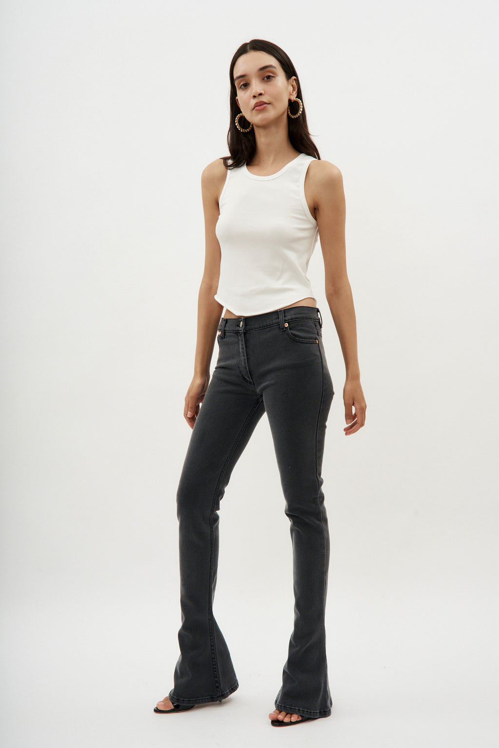 Low Rise Grey Denim Pants - Désordre Boutique