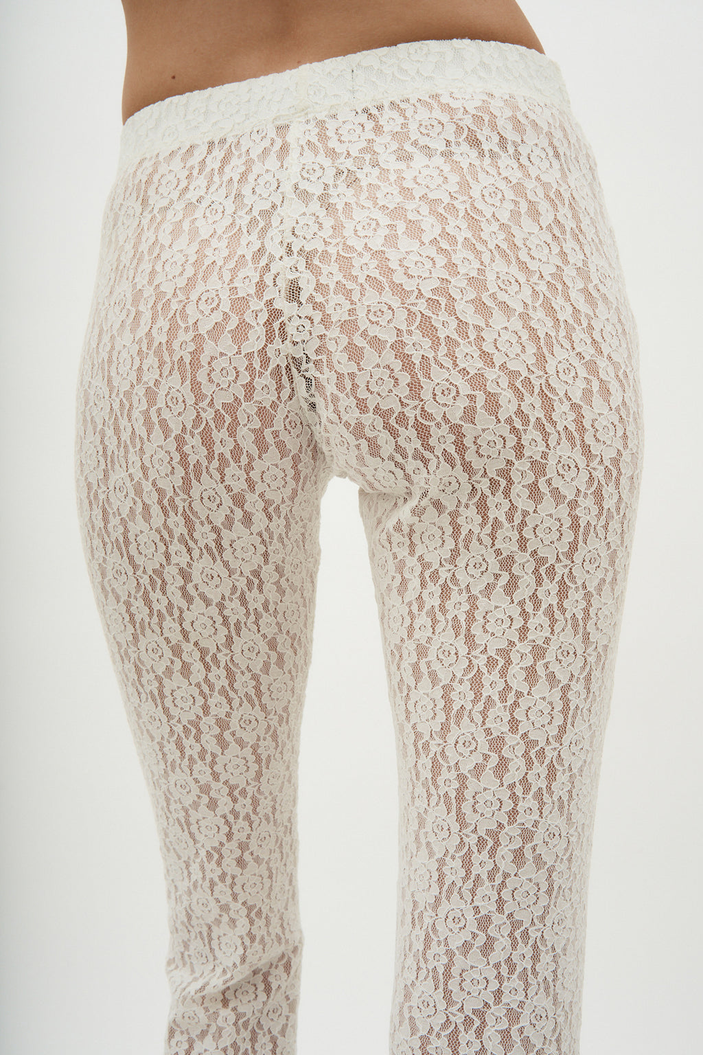 Low Rise Off White Lace Legging - Désordre Boutique