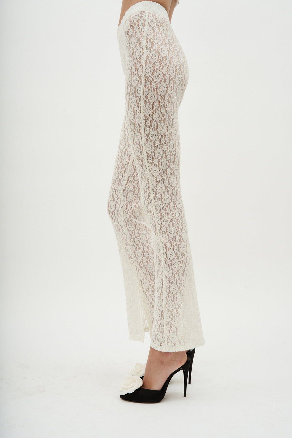 Low Rise Off White Lace Legging - Désordre Boutique