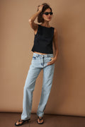 Straight Leg Denim Pants Light Blue - DÉSORDRE