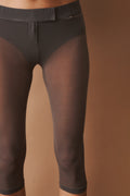 Low Rise Capri Pants in Light Brown - DÉSORDRE
