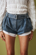 Belted Vintage Denim Shorts - DÉSORDRE
