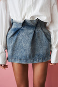 Vintage Denim Exaggerated Mini Skirt - DÉSORDRE